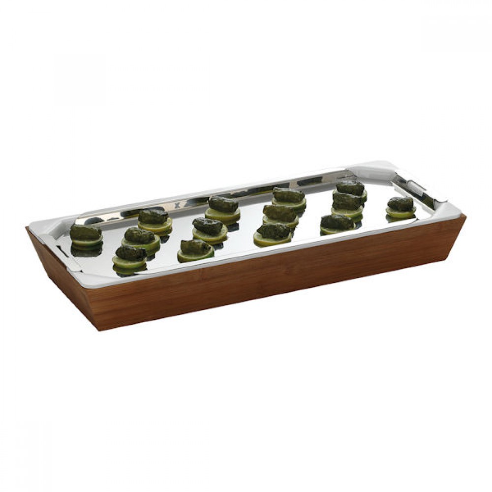 eco friendly bamboo cooling tray gn 2/ 4