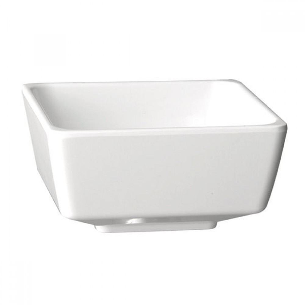 float melamine bowl square 25,5 x 25,5 x 12h cm white