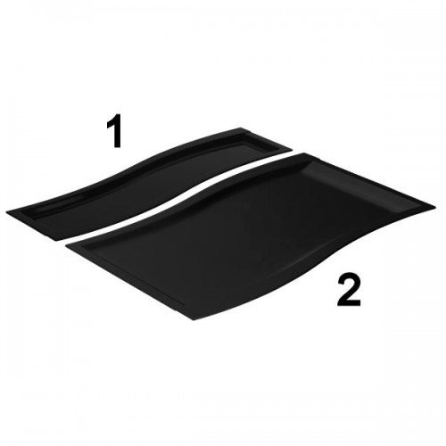 2-s contemporary platter 53 x 32,5 x 2h cm gn 1/1 black
