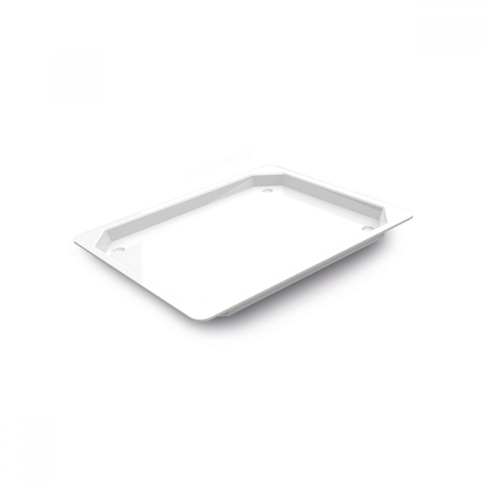 octagon 2 cm tray gn 1/2 porcelain white high impact  plexiglass
